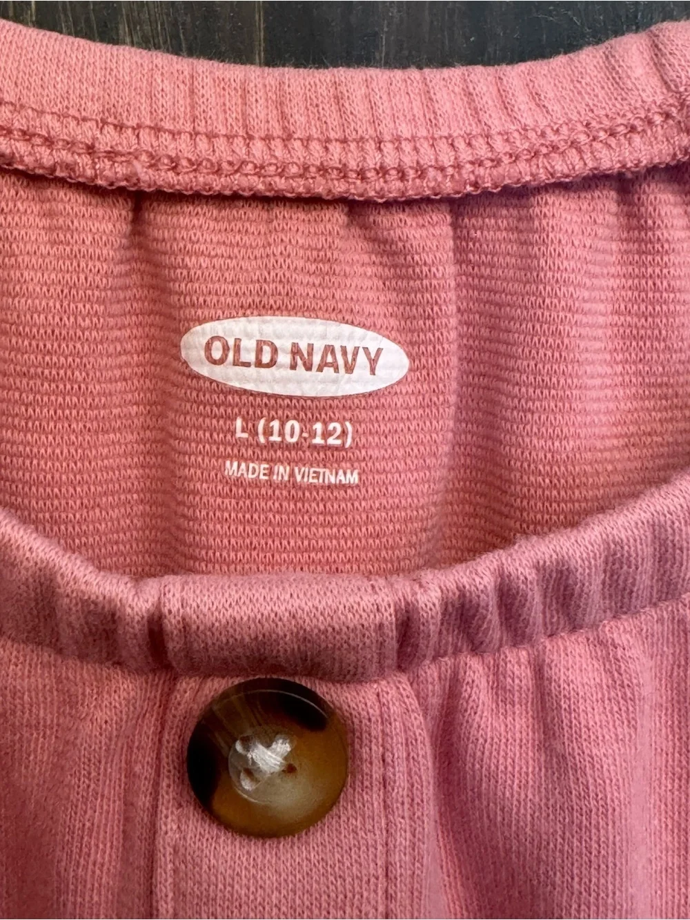 Old Navy Coral Pink Button-Front look Cotton Dress